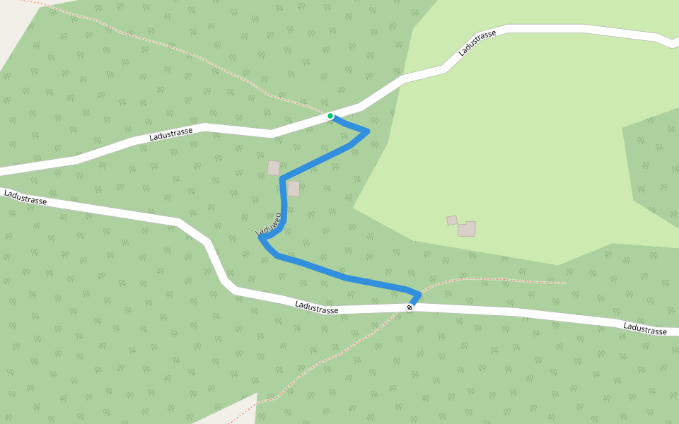 Laduweg walking route map in Steg-Hohtenn