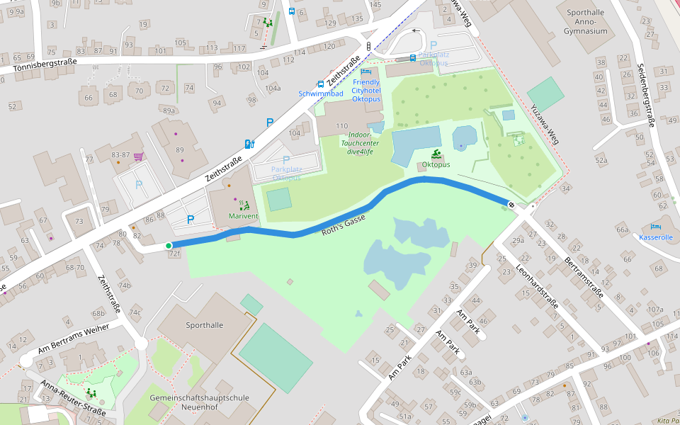 Roth's Gasse walking route map in Siegburg