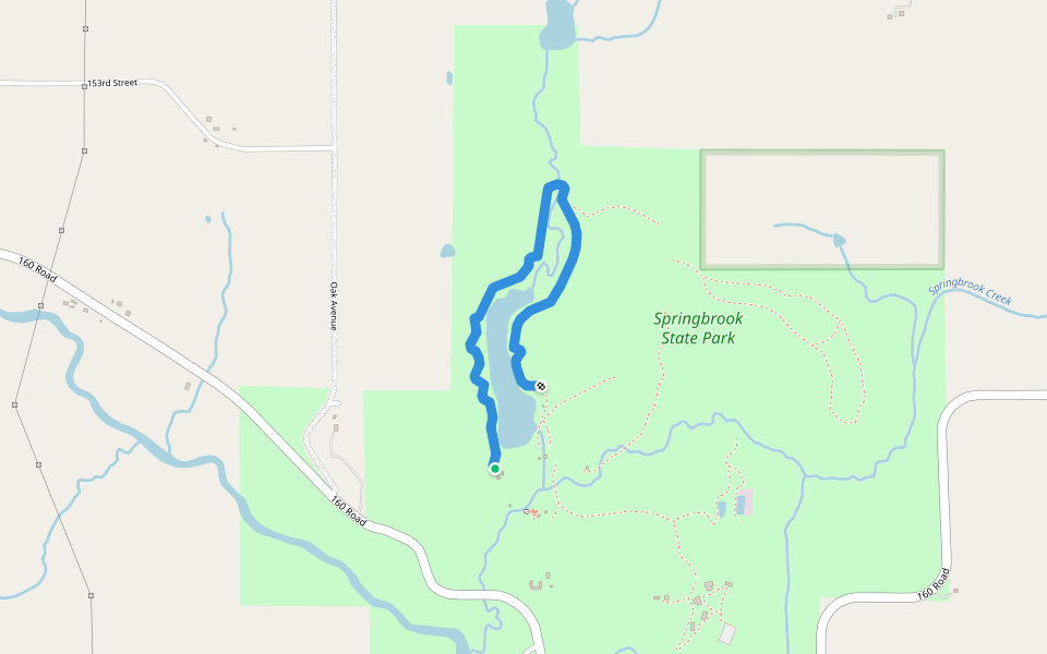 Lake Trail walking route map in Guthrie Center