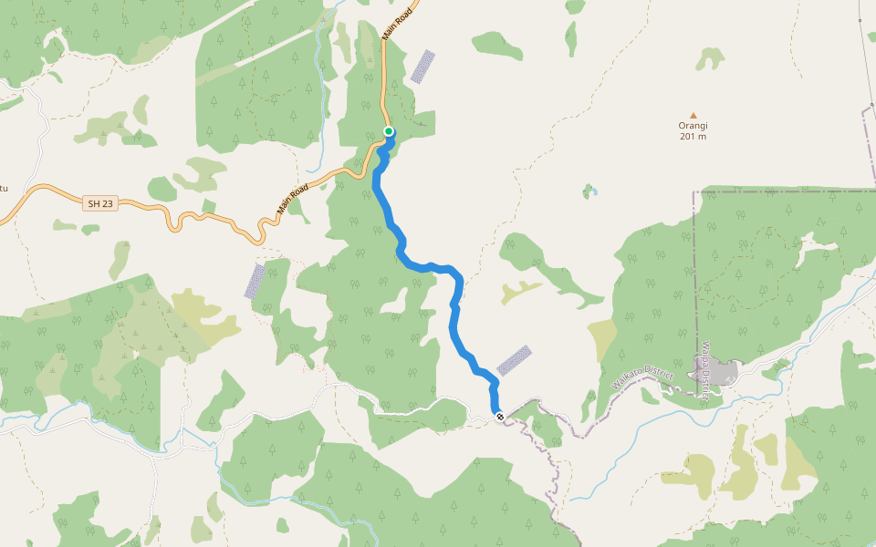 Karamu Walkway North walking route map in Whatawhata