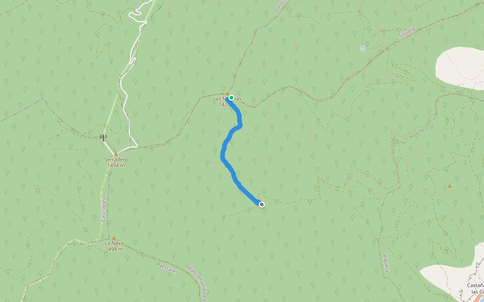 Senda de a Hermedaña walking route map in Sojuela