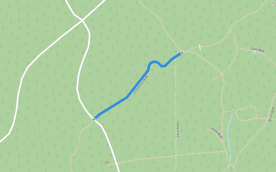 Chestnut Walk walking route map in Campile