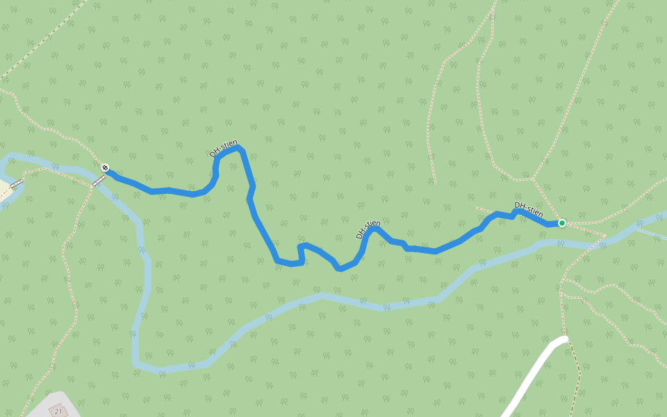 DH-stien walking route map in Søberg