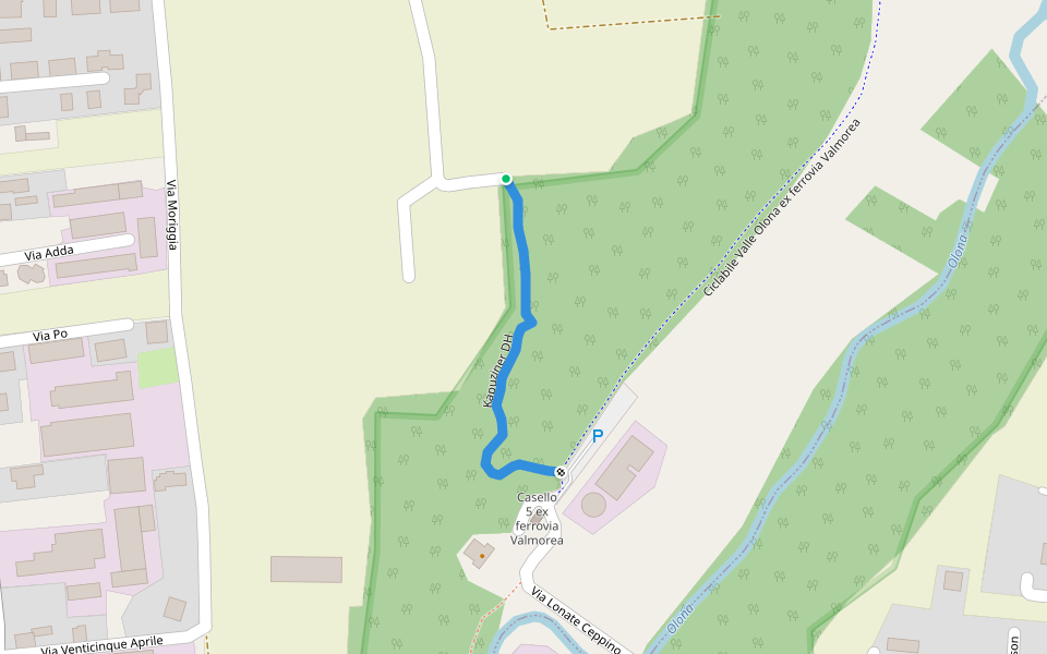 Kapuziner DH walking route map in Castelseprio