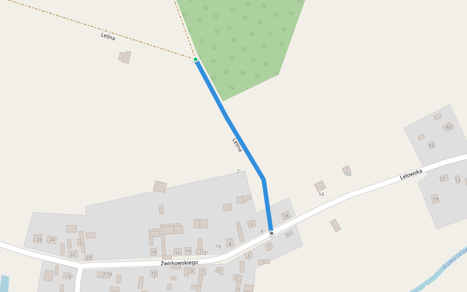 Leśna walking route map in Lelów