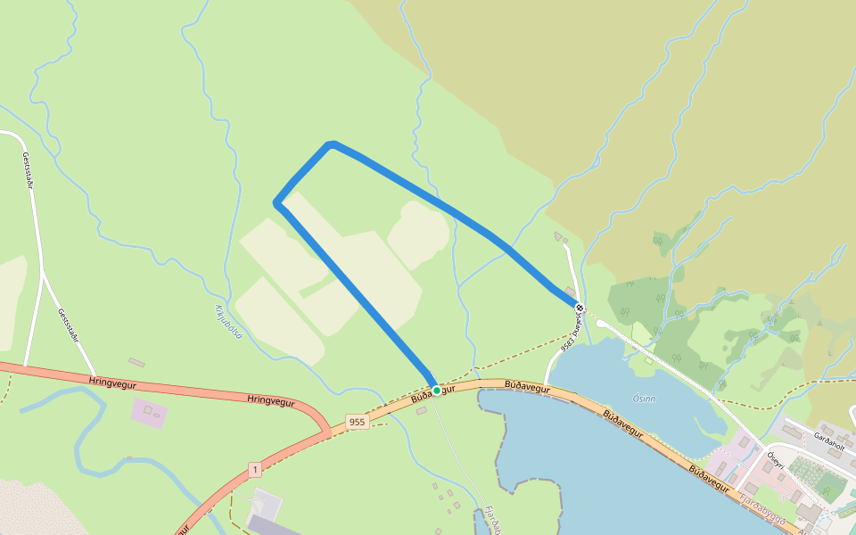 Nýræktarhringurinn walking route map in Fáskrúðsfjörður