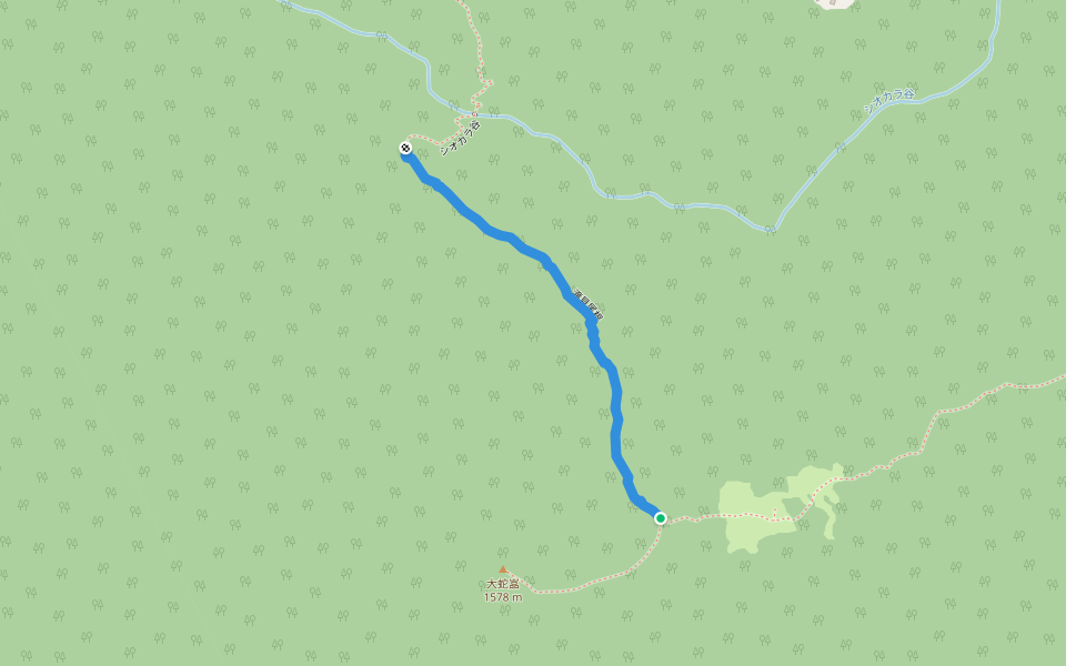 滝見尾根 walking route map in Kamikitayama