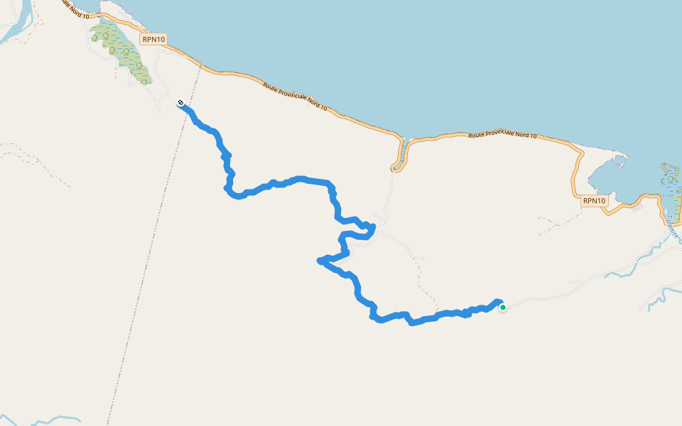 NC GR Nord walking route map in Paola