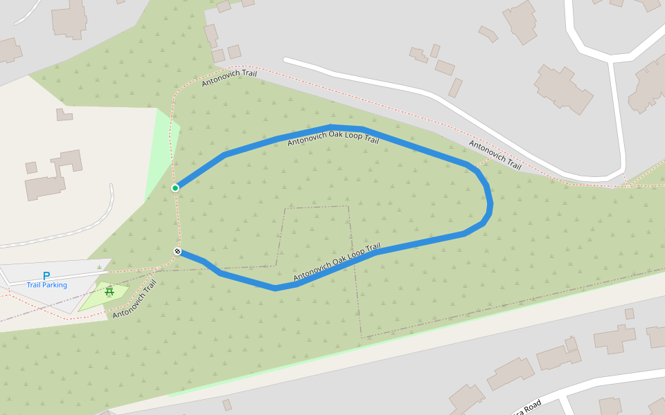 Antonovich Oak Loop Trail walking route map in San Dimas