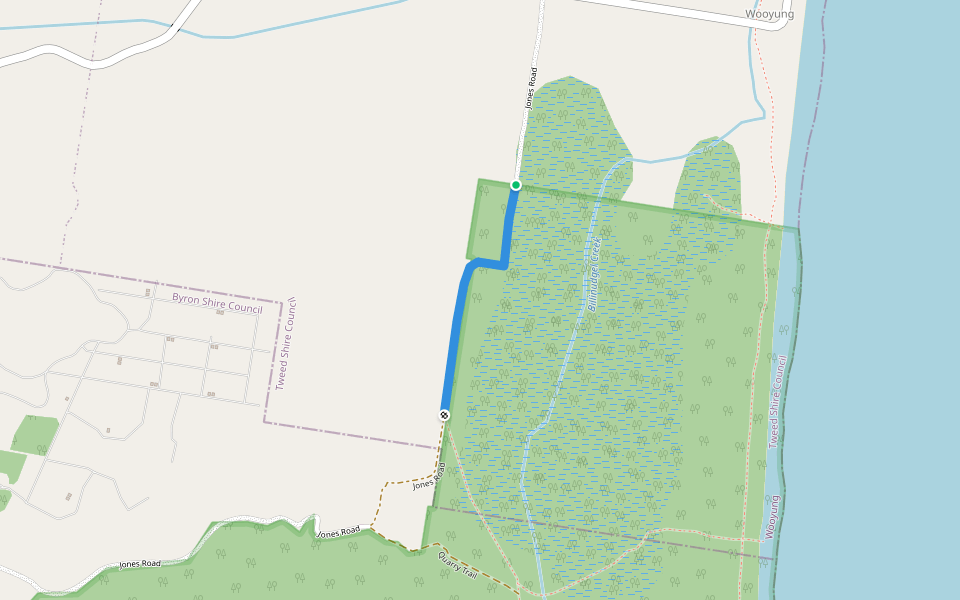 Jones Road walking route map in Wooyung
