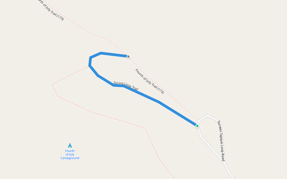 Spring Loop Trail walking route map in Estancia