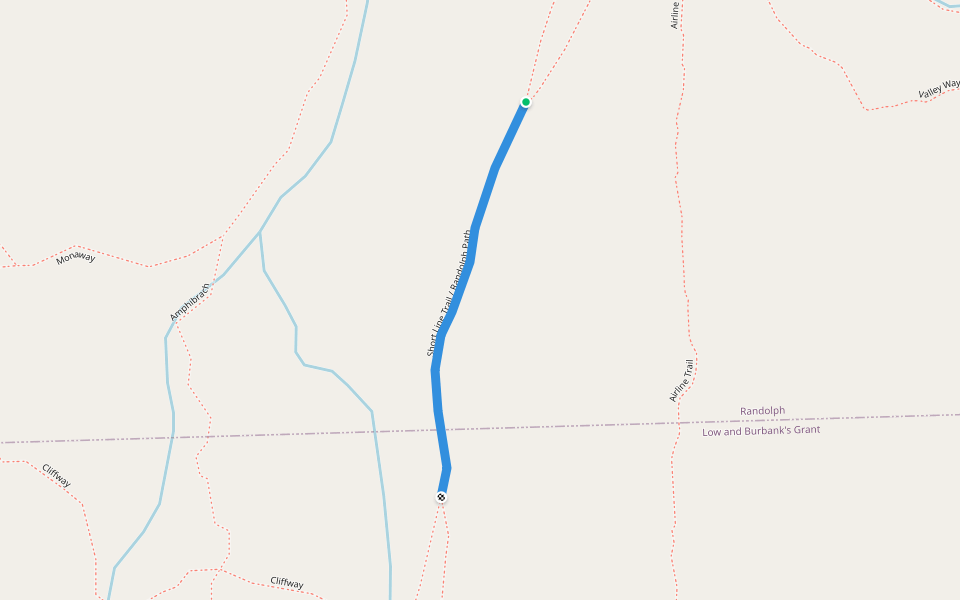 Short Line Trail / Randolph Path walking route map in Randolph