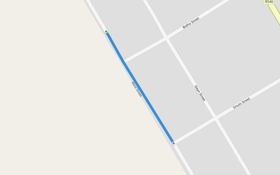 West Street walking route map in Charl Cilliers