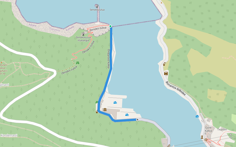Ondartxo kalea walking route map in Pasaia