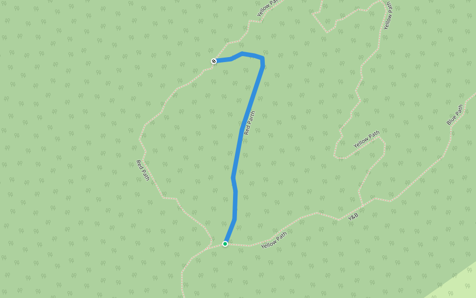 Red Parth walking route map in Mohegan Lake