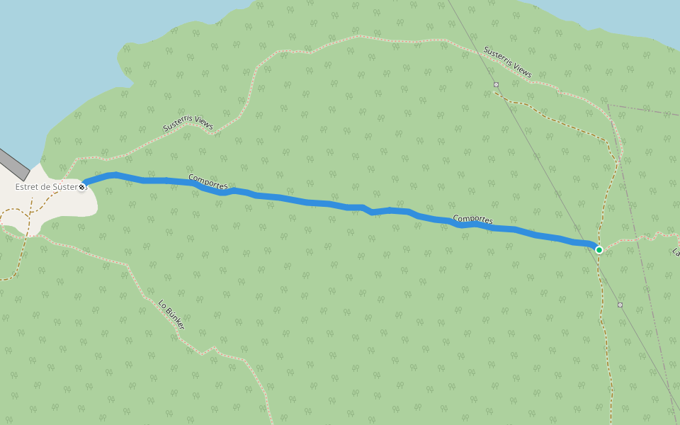 Comportes walking route map in Talarn