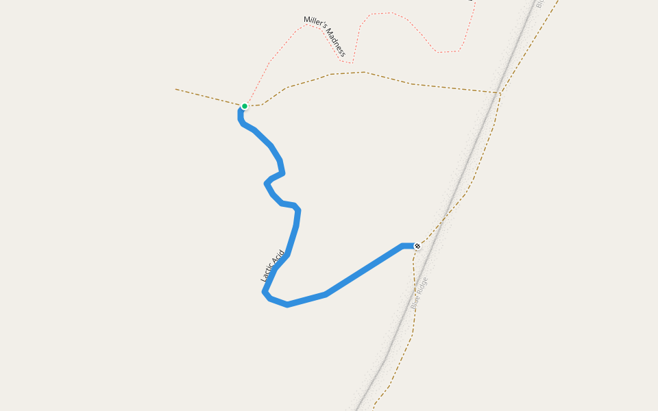 Lactic Acid walking route map in Coos Bay