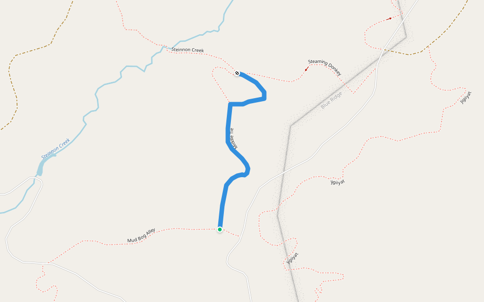 Middle Tie walking route map in Coquille