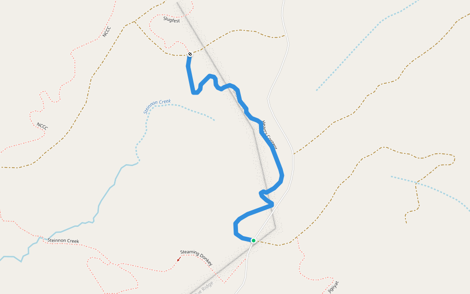 Heart's Content walking route map in Coquille