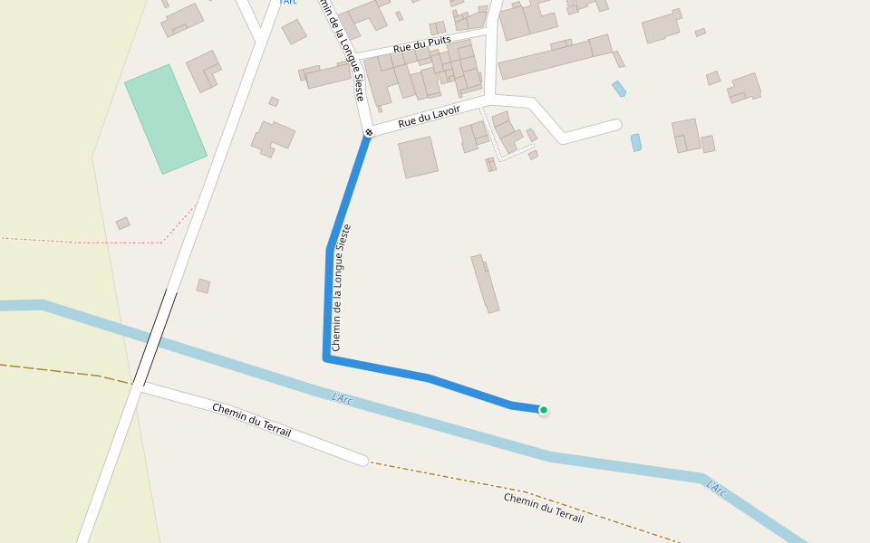 Chemin de la Longue Sieste walking route map in Berre-l'Étang