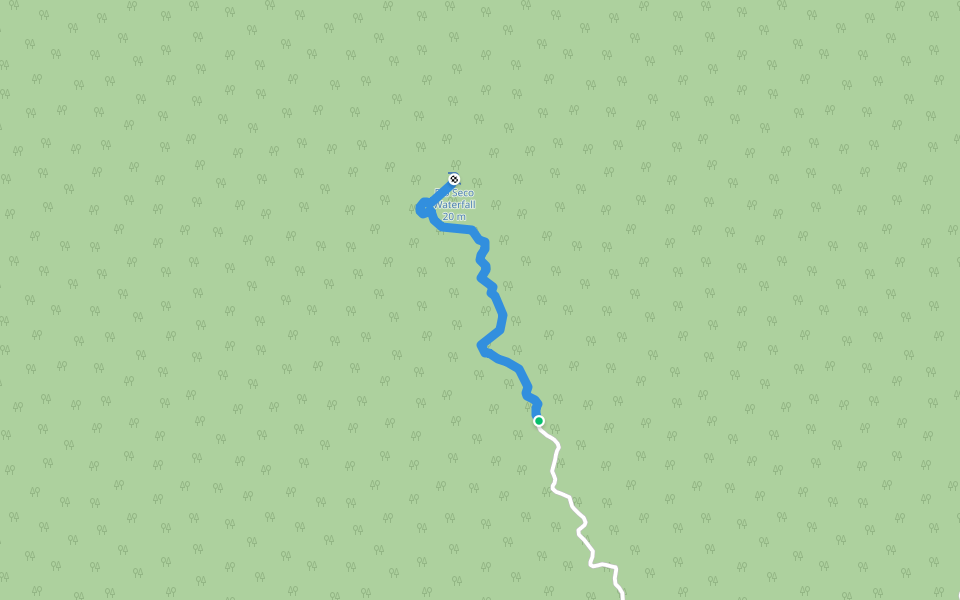Rio Seco walking route map in Salybia