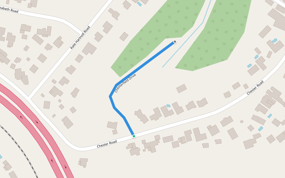 Chesterfield Drive walking route map in Queensburgh