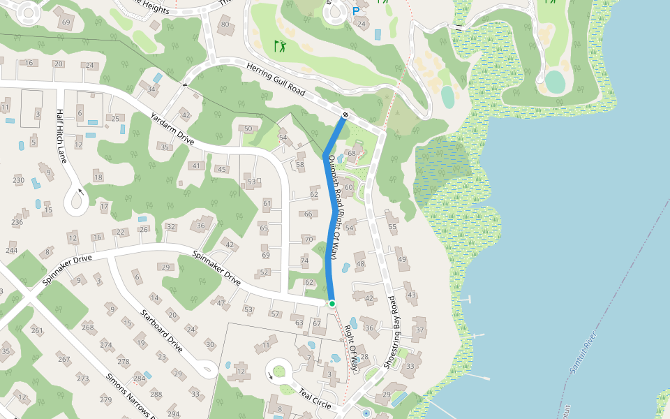 Quippish Road (Right Of Way) Walking and Running Mashpee