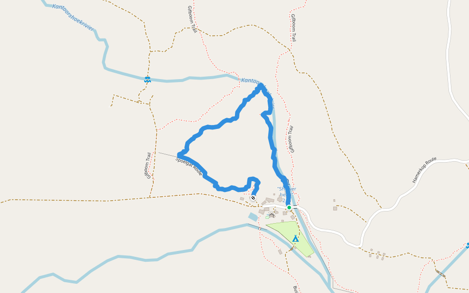 Spoelgat Route walking route map in Klawer