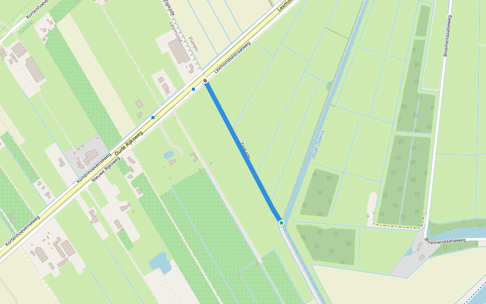 Zijpkade walking route map in Lexmond