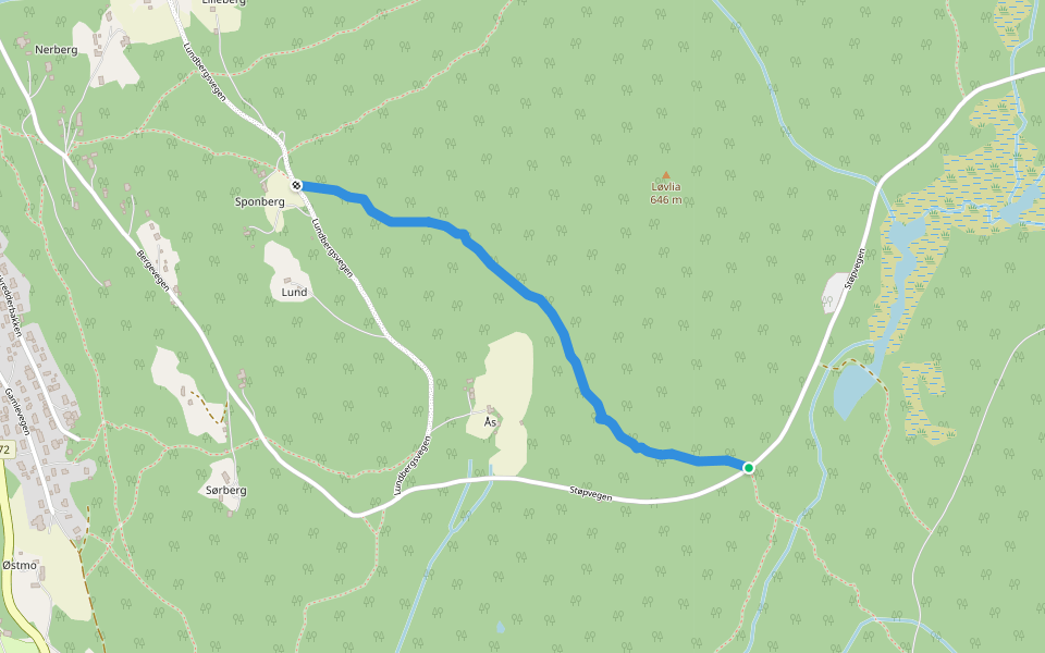 Østbyvegen walking route map in Innbygda