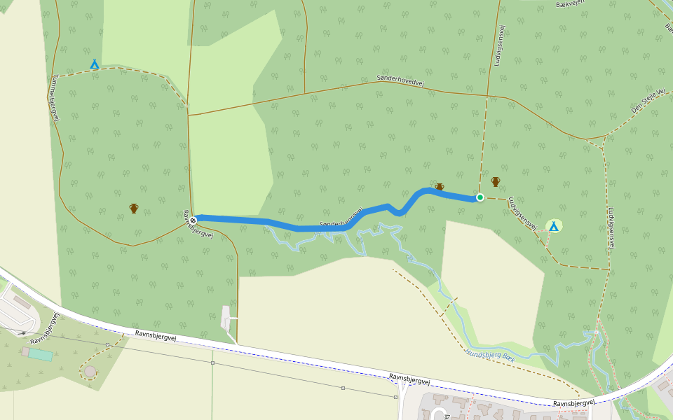 Sønderhegnsvej walking route map in Gråsten