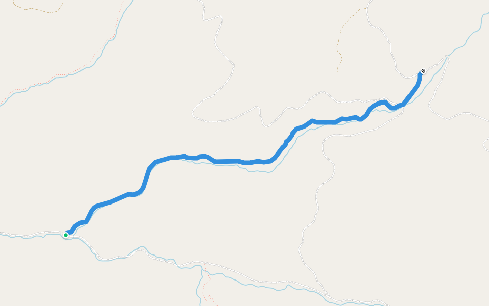 Middle Beaver Creek Trail walking route map in Twisp