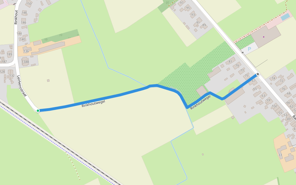 Rinkhoutwegel walking route map in Zele