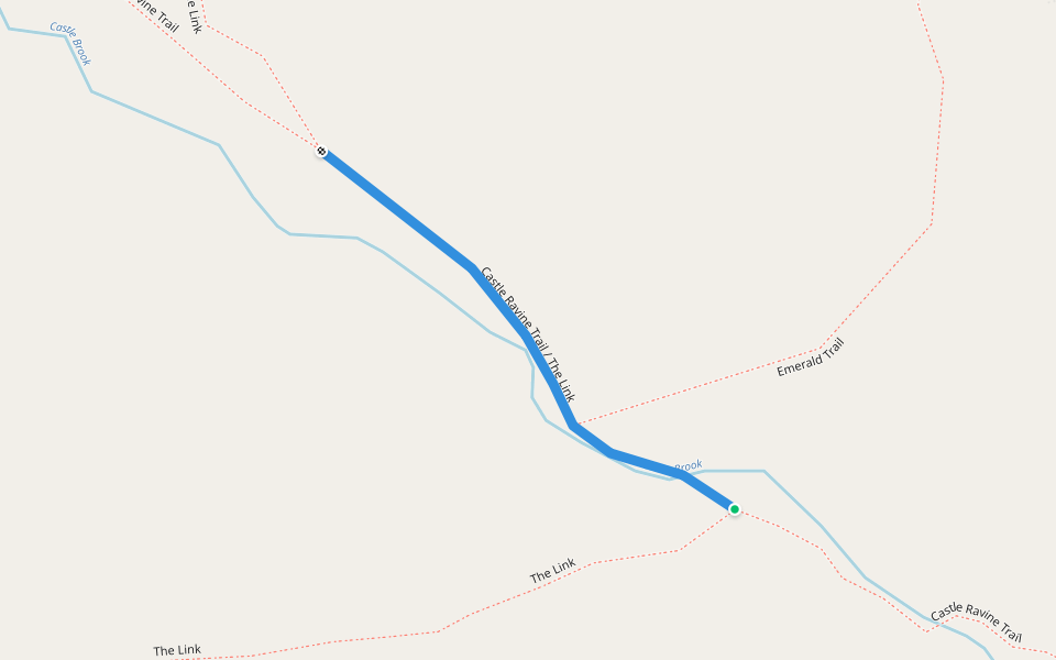 Castle Ravine Trail / The Link walking route map in Randolph