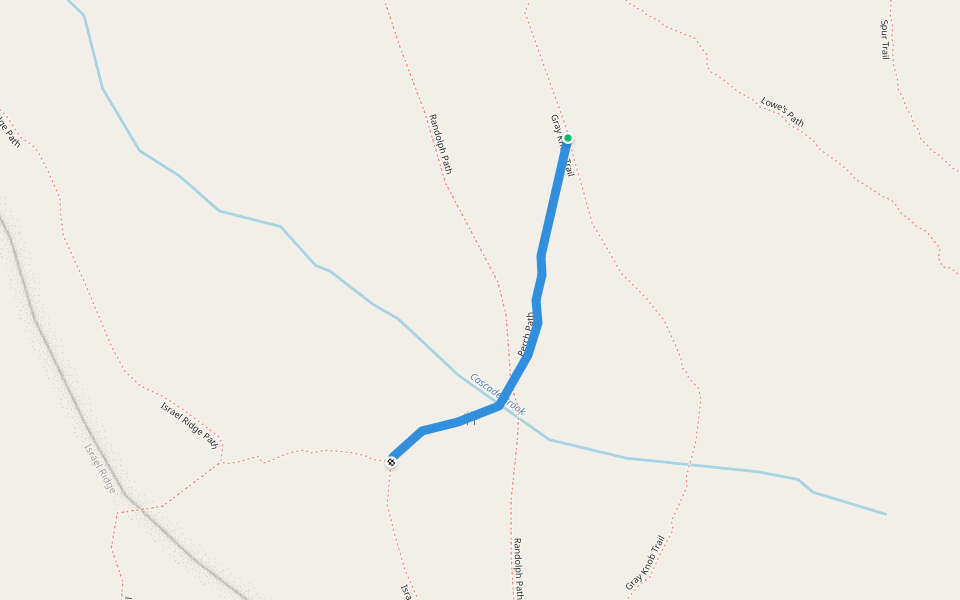 Perch Path walking route map in Randolph