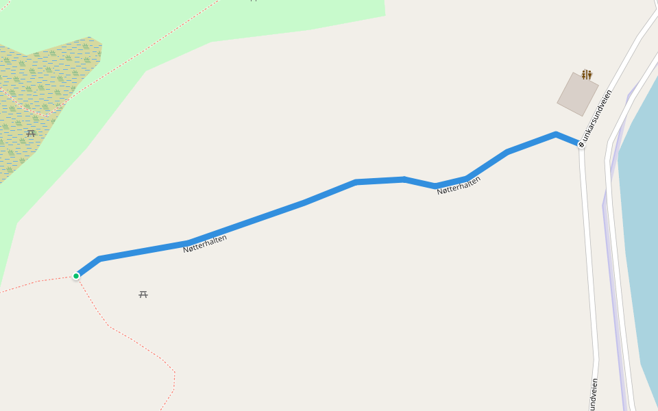 Nøtterhalten walking route map in Kristiansund