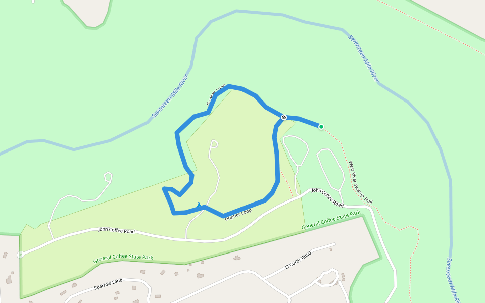Gopher Loop walking route map in Nicholls