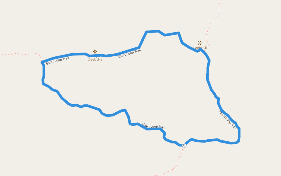 Short Loop Trail walking route map in Stove Hill