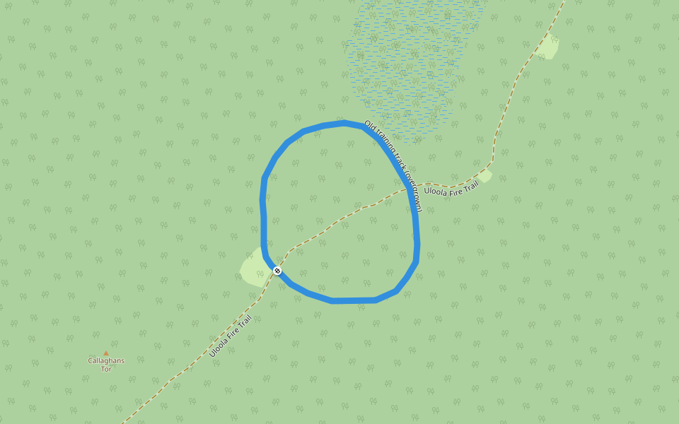 Old training track (overgrown) walking route map in Royal National Park