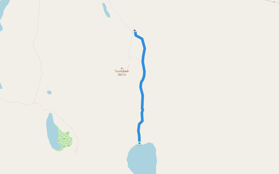 Tuulijärven reitti walking route map in Inari