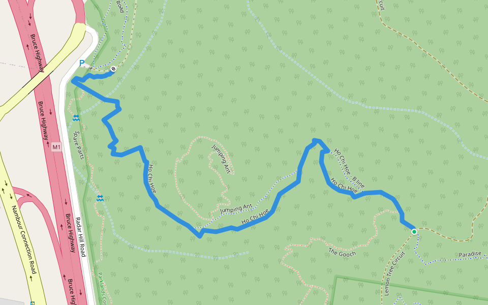 Ho Chi Hoe walking route map in Bli Bli