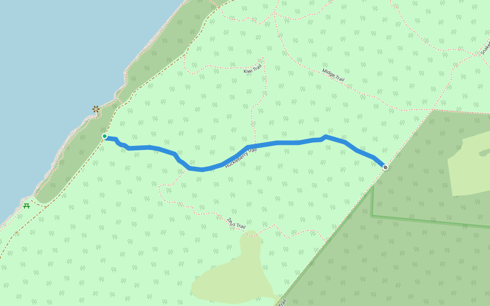 Huckleberry Trail walking route map in Henderson