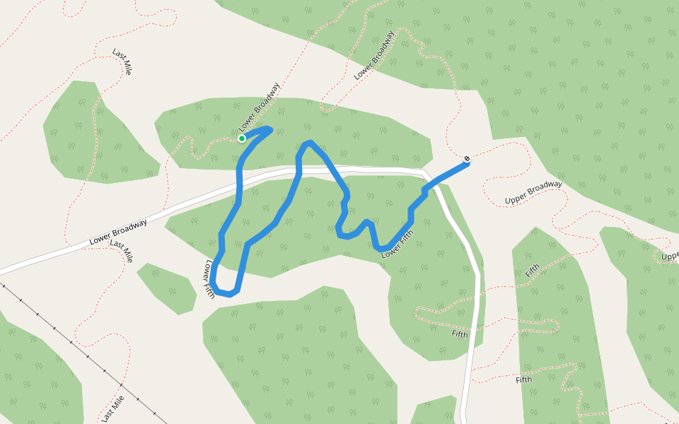 Lower Fifth walking route map in West Windsor