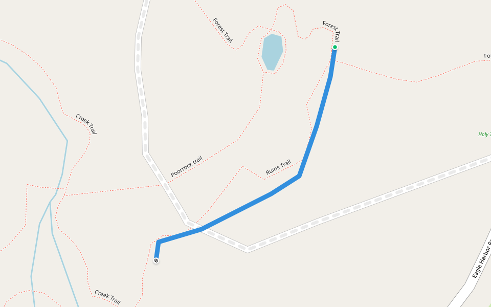 Ruins Trail walking route map in Mohawk