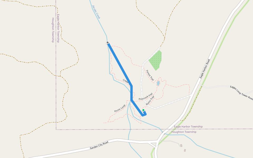 Creek Trail walking route map in Mohawk