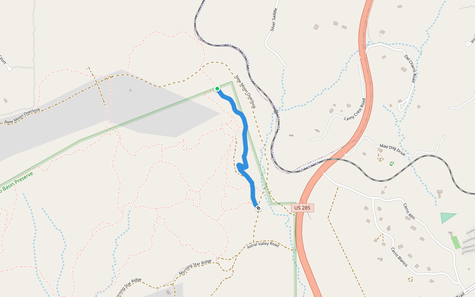 Rockin' Angie E (Cooka's Loop E) walking route map in Lamy