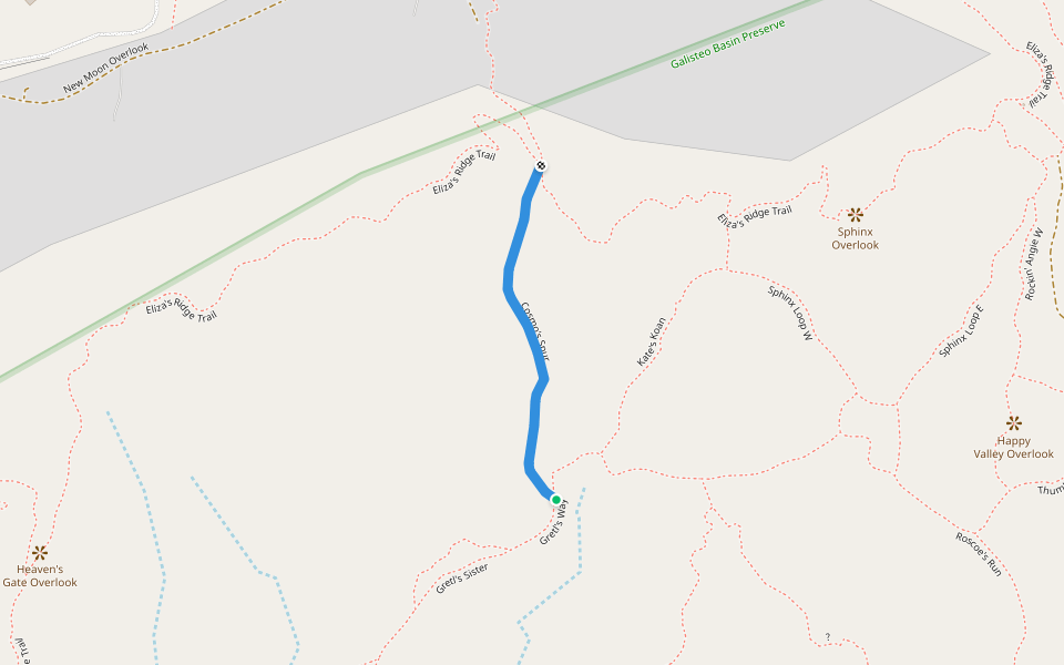 Cosmo's Spur walking route map in Lamy