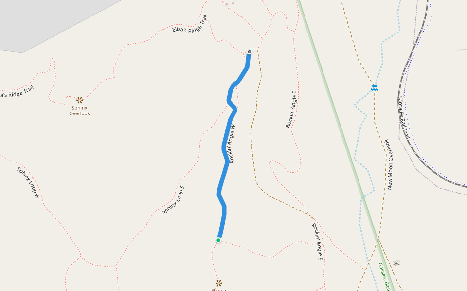 Rockin' Angie W (Cooka's Loop W) walking route map in Lamy
