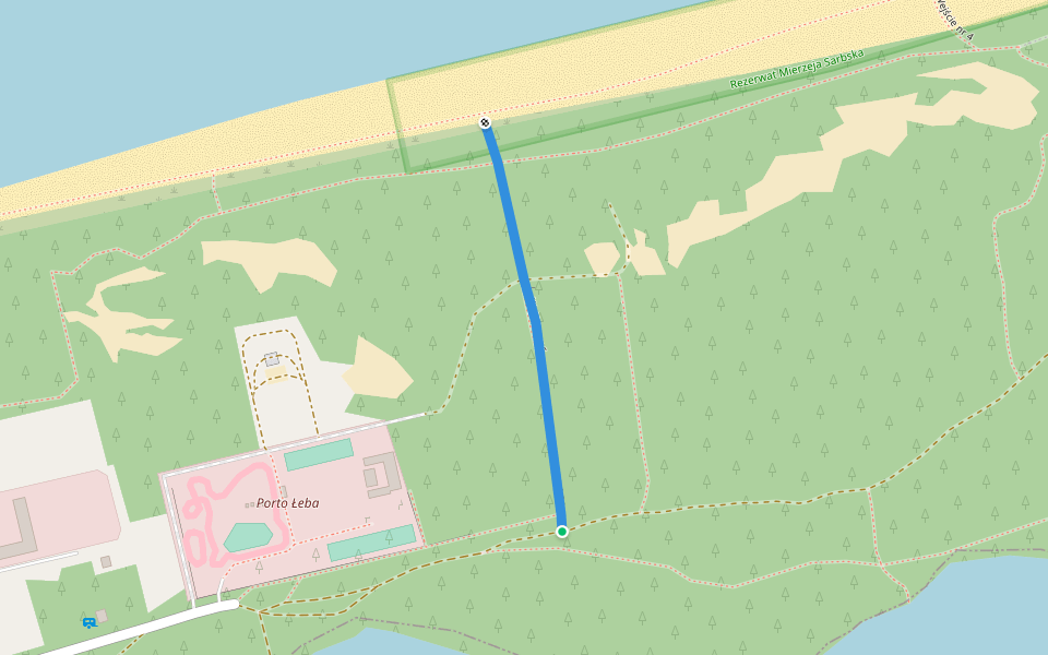 Wejście nr 6 walking route map in Łeba