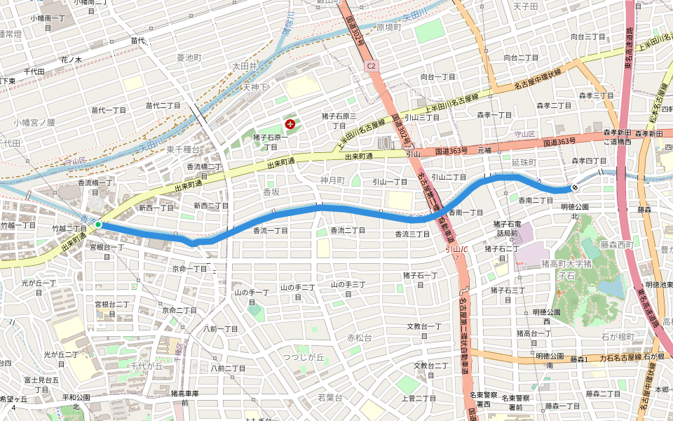 香流川自転車歩行者道第３号線